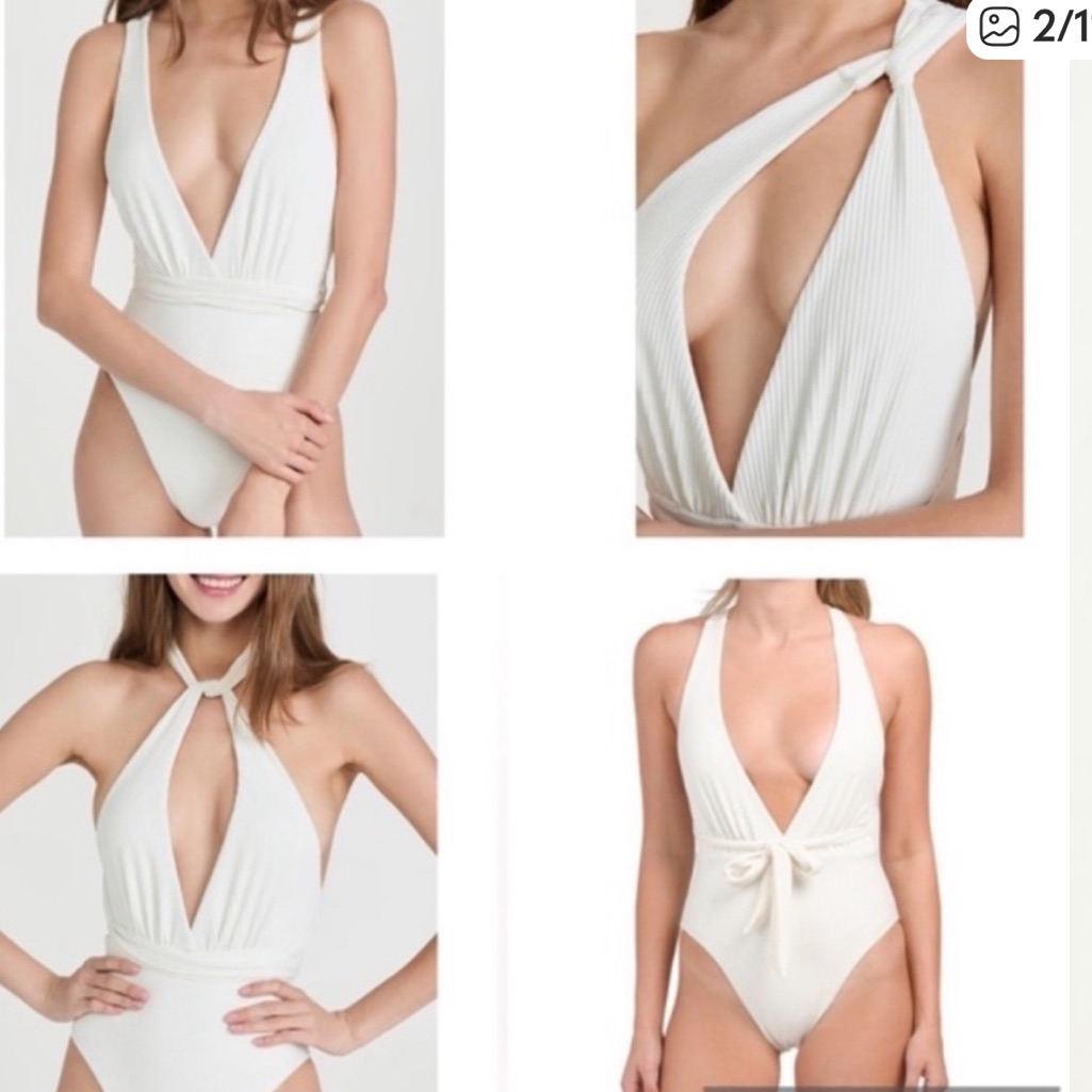 Nwt L*Space Allegra 4 Way Textured Blue One-Piece Swimsuit Size Small — image 2 of 8
